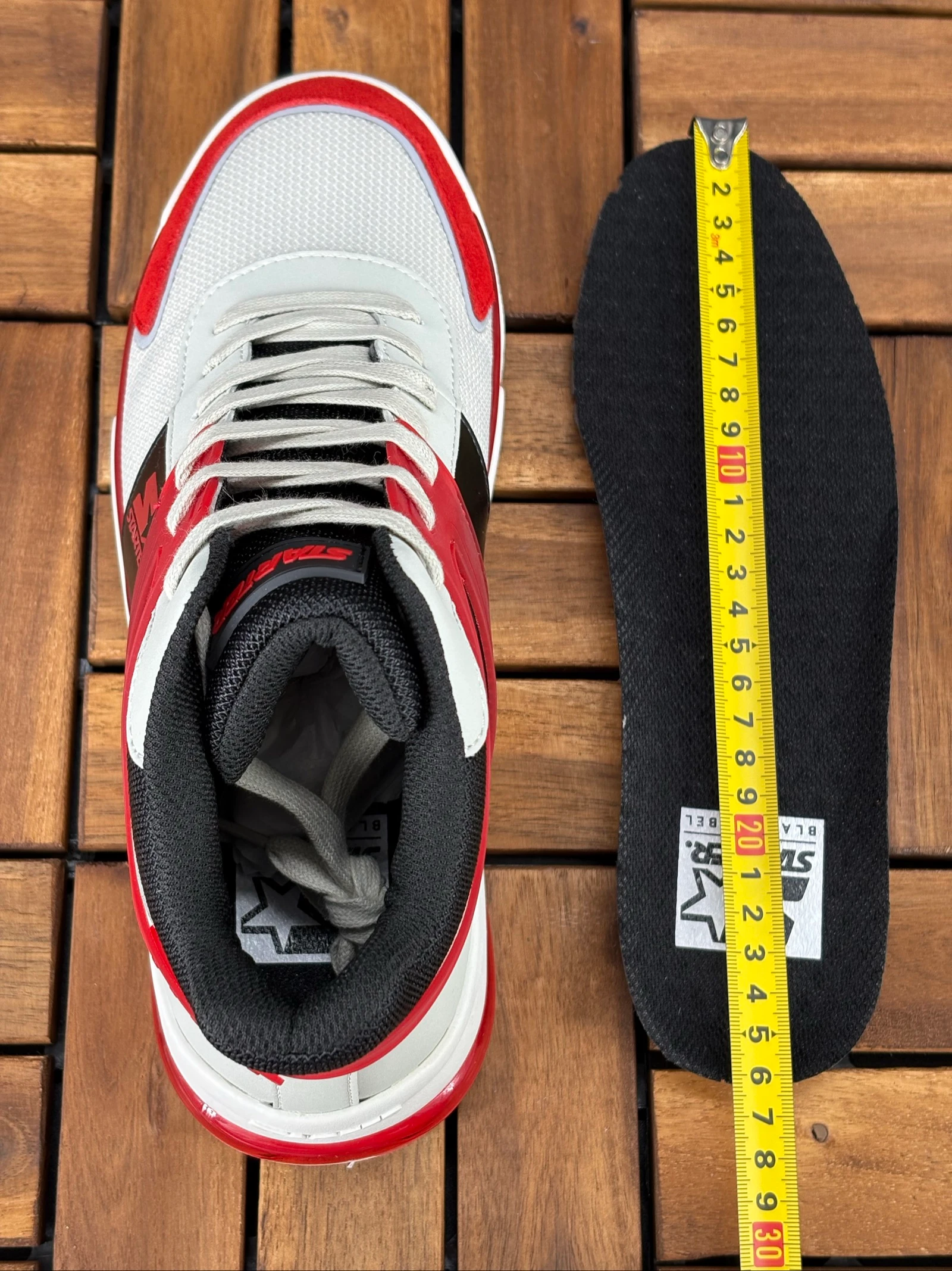 T40 Baskets montantes Starter rouges et blanches – photo 10